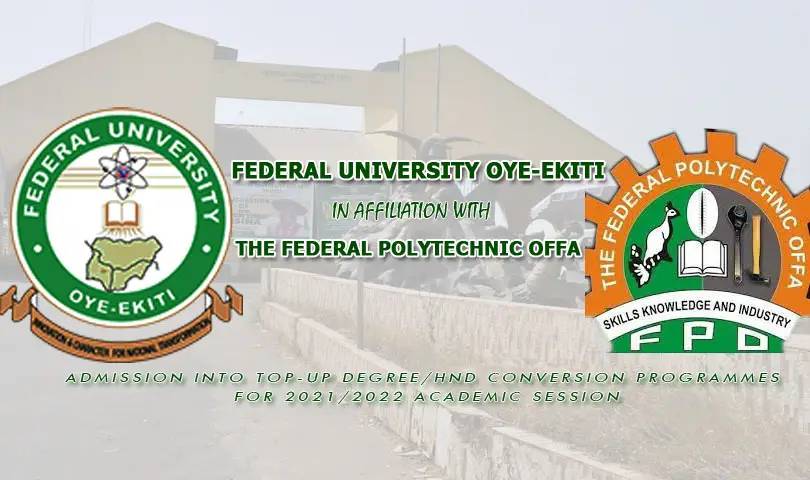 FUOYE - Offa Poly Top-Up:Conversion Programme Admission Form