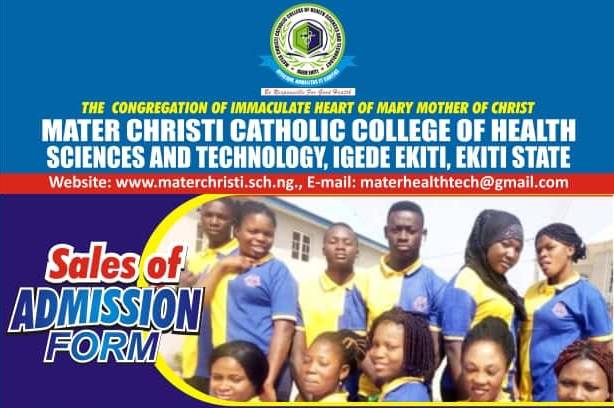 Mater Christi Catholic College of Health Science and Technology Admission Form