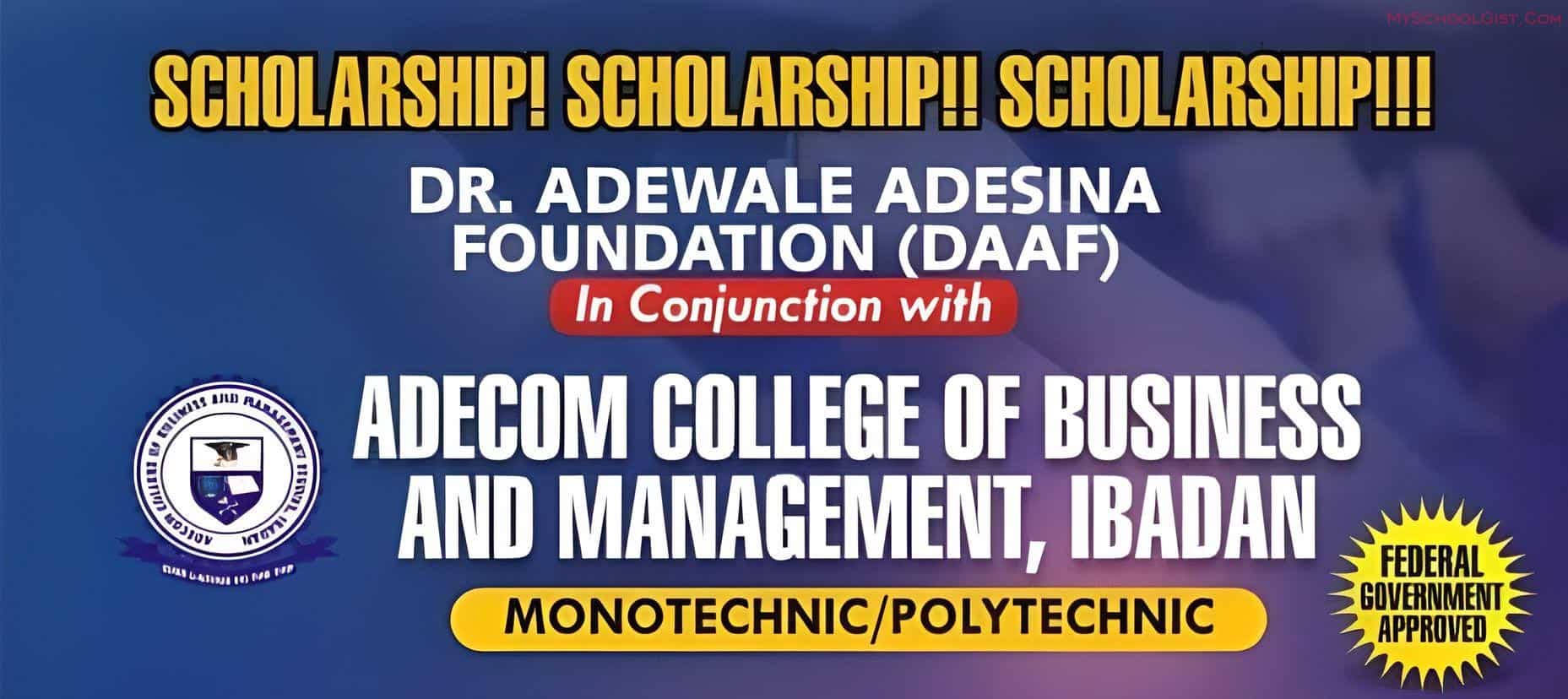 Dr. Adewale Adesina Foundation Scholarship at Adecom College