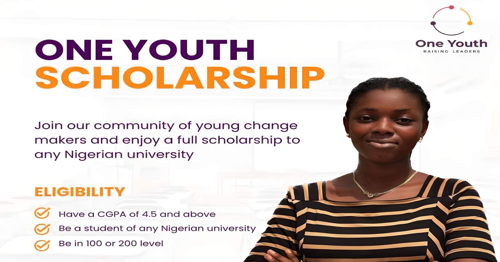 One Youth Raising Leaders Scholarship