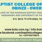 BCT, Obinze Now Hiring Registrar, Bursar, & Librarian