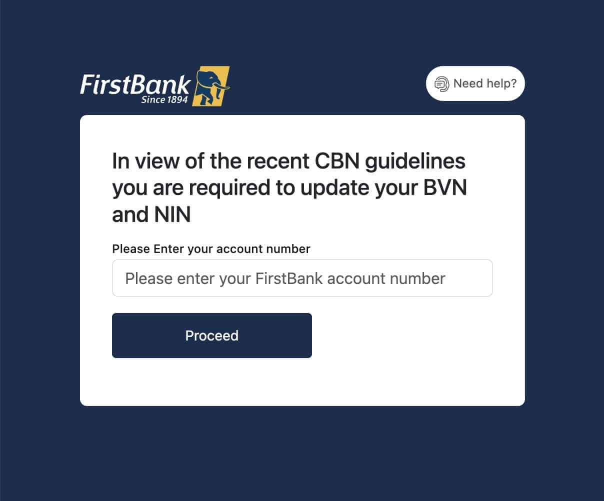 How to Link Your BVN and NIN to Your First Bank Account