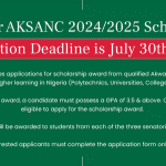 2024 AKSANC Scholarship for Akwa Ibom Students – Apply Now!