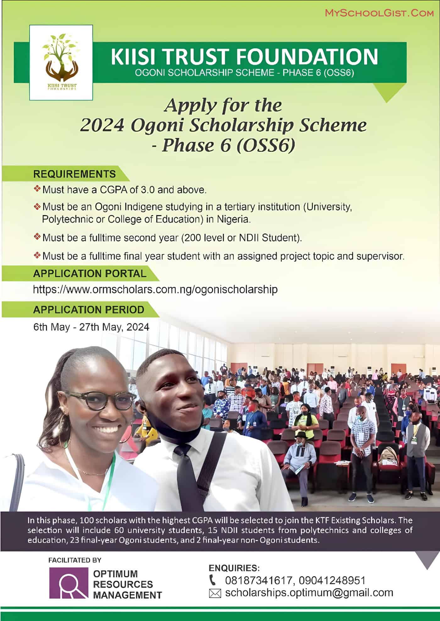 Kiisi Trust Foundation (KTF) Ogoni Scholarship Scheme