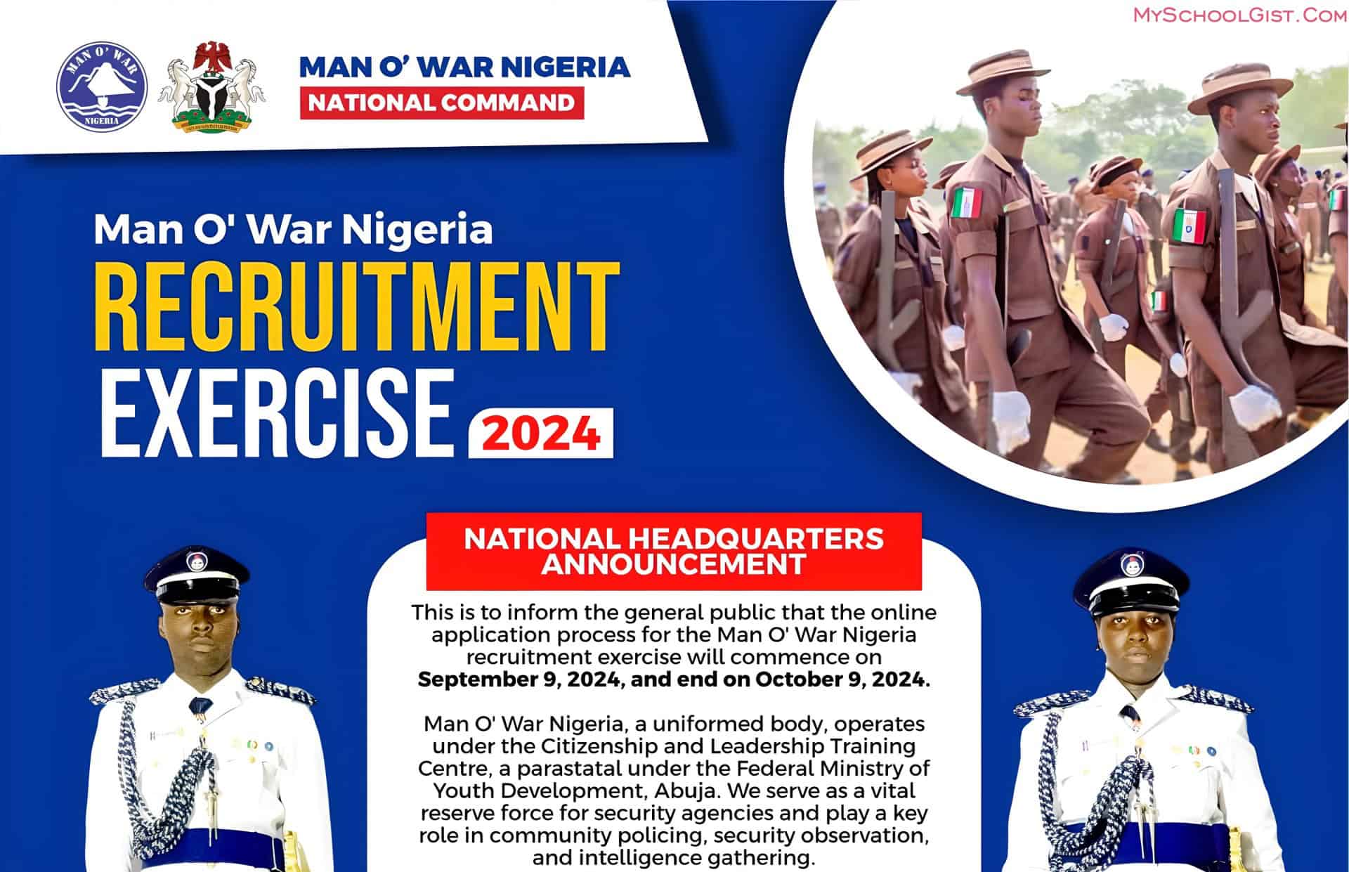 Man O' War Nigeria Recruitment Exercise