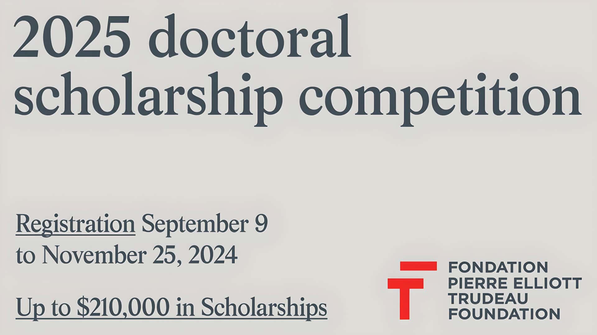 Pierre Elliott Trudeau Foundation Scholarship