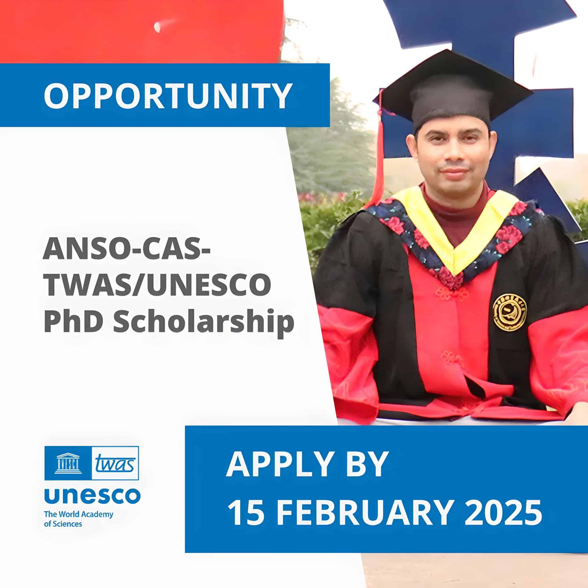 ANSO-CAS-TWAS/UNESCO PhD Scholarship