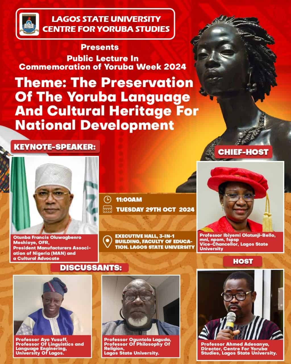 LASU to Host Public Lecture on Yoruba Language and Culture Preservation